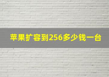 苹果扩容到256多少钱一台