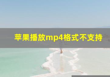 苹果播放mp4格式不支持