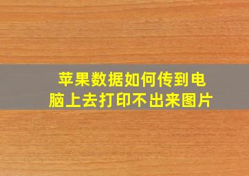 苹果数据如何传到电脑上去打印不出来图片