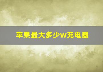 苹果最大多少w充电器