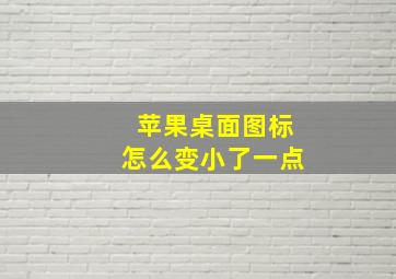 苹果桌面图标怎么变小了一点