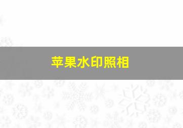 苹果水印照相