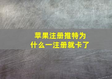 苹果注册推特为什么一注册就卡了