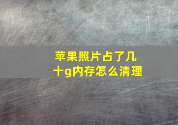 苹果照片占了几十g内存怎么清理