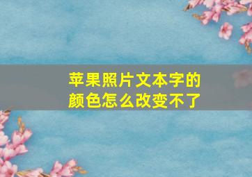 苹果照片文本字的颜色怎么改变不了