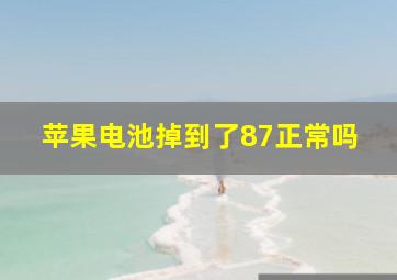 苹果电池掉到了87正常吗