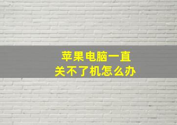 苹果电脑一直关不了机怎么办