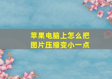 苹果电脑上怎么把图片压缩变小一点