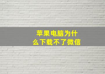 苹果电脑为什么下载不了微信