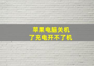 苹果电脑关机了充电开不了机