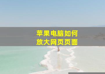 苹果电脑如何放大网页页面