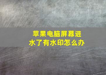 苹果电脑屏幕进水了有水印怎么办