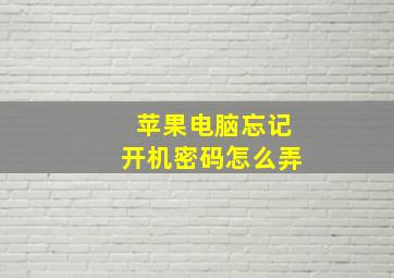 苹果电脑忘记开机密码怎么弄