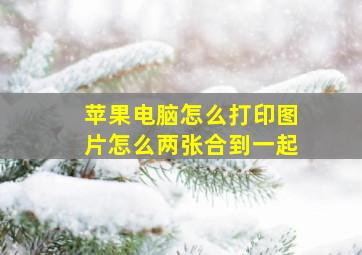 苹果电脑怎么打印图片怎么两张合到一起