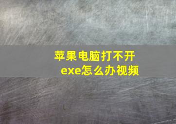 苹果电脑打不开exe怎么办视频