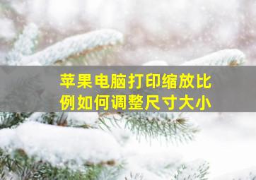 苹果电脑打印缩放比例如何调整尺寸大小