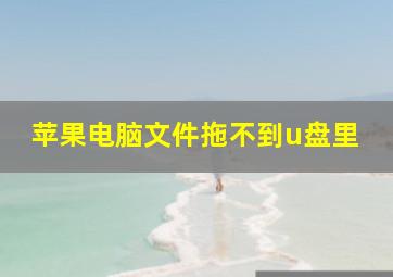 苹果电脑文件拖不到u盘里