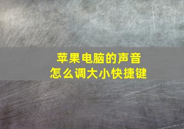 苹果电脑的声音怎么调大小快捷键