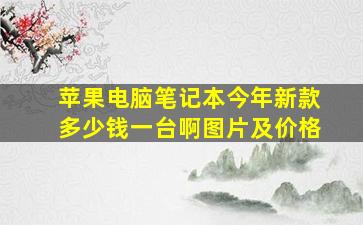 苹果电脑笔记本今年新款多少钱一台啊图片及价格