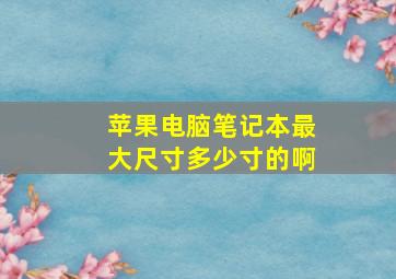 苹果电脑笔记本最大尺寸多少寸的啊