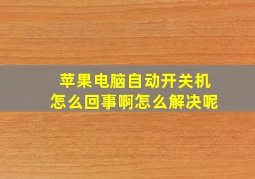 苹果电脑自动开关机怎么回事啊怎么解决呢