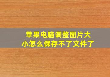 苹果电脑调整图片大小怎么保存不了文件了