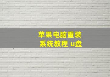 苹果电脑重装系统教程 u盘