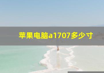 苹果电脑a1707多少寸