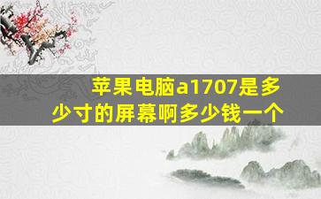 苹果电脑a1707是多少寸的屏幕啊多少钱一个