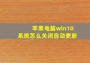 苹果电脑win10系统怎么关闭自动更新