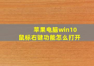 苹果电脑win10鼠标右键功能怎么打开