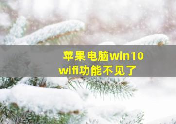 苹果电脑win10wifi功能不见了