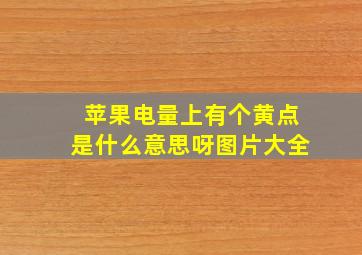 苹果电量上有个黄点是什么意思呀图片大全