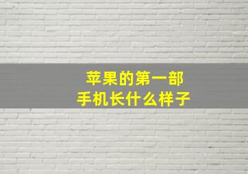 苹果的第一部手机长什么样子