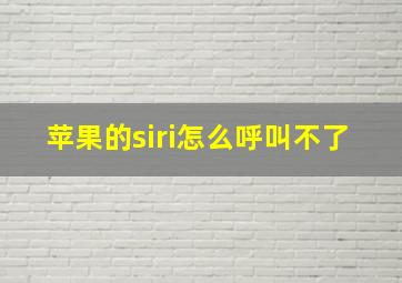 苹果的siri怎么呼叫不了