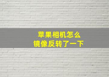 苹果相机怎么镜像反转了一下