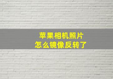 苹果相机照片怎么镜像反转了