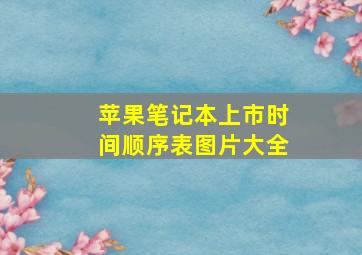 苹果笔记本上市时间顺序表图片大全