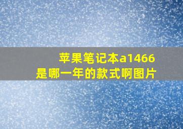 苹果笔记本a1466是哪一年的款式啊图片