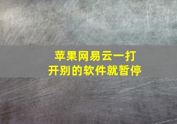 苹果网易云一打开别的软件就暂停