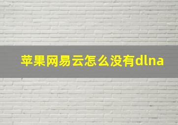 苹果网易云怎么没有dlna