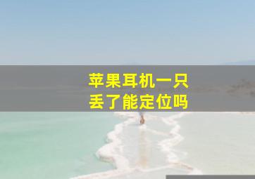 苹果耳机一只丢了能定位吗