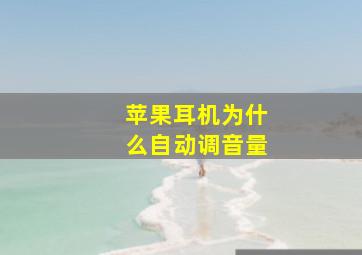 苹果耳机为什么自动调音量