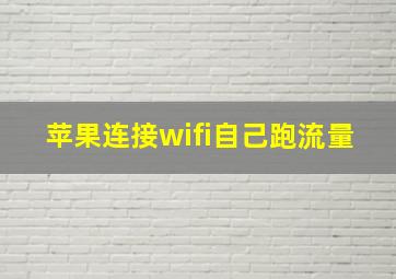 苹果连接wifi自己跑流量