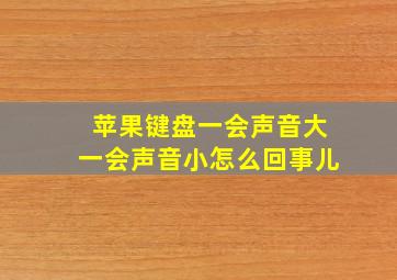 苹果键盘一会声音大一会声音小怎么回事儿