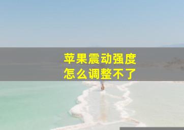 苹果震动强度怎么调整不了