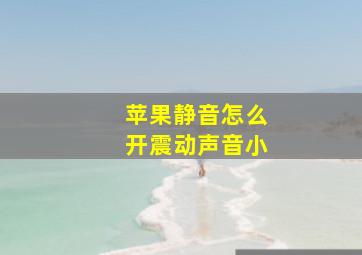 苹果静音怎么开震动声音小