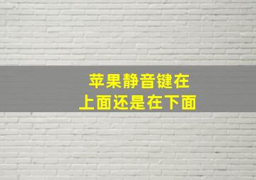 苹果静音键在上面还是在下面