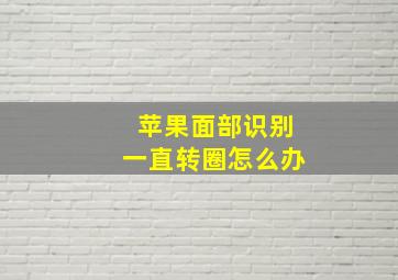 苹果面部识别一直转圈怎么办