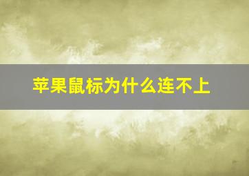 苹果鼠标为什么连不上